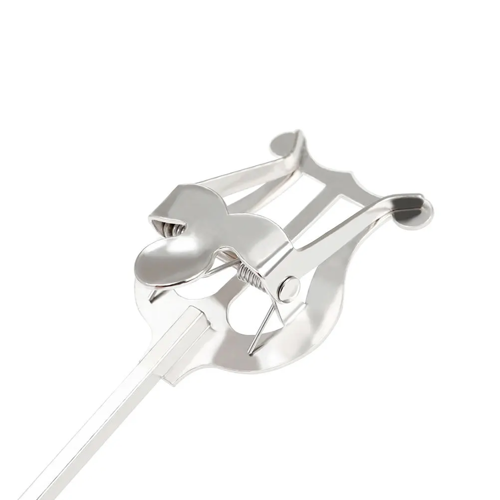 

1Pcs Saxophone Sheet Music Clip Silver Durable Iron Compact Lightweight Portable for Marching Performers