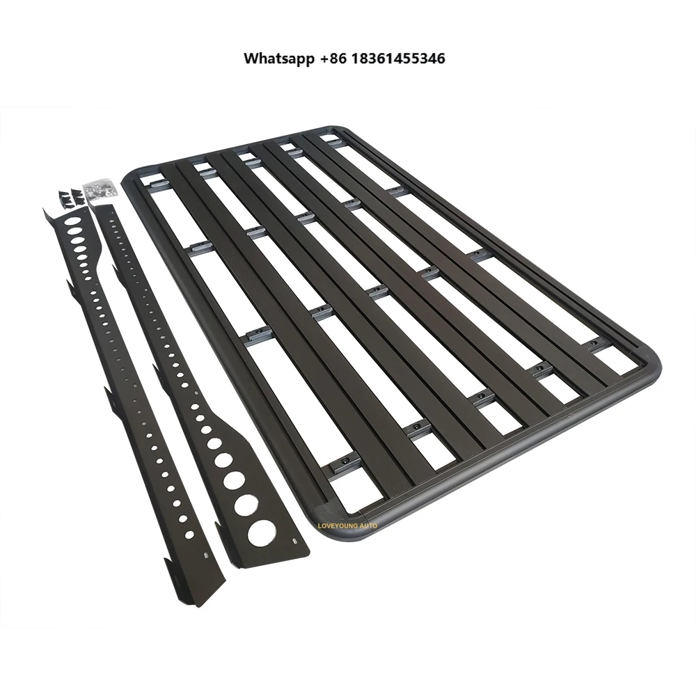 

Hot Sale Multifunctional Black Aluminum Roof Rack Platform Car Luggage Rack LOVEYOUNG