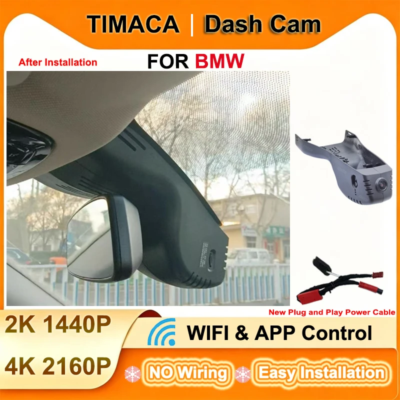 TIMACAM for BMW X6 G06 for BMW X6 40i for BMW X6 30d 40d 2020 2021 Dash Cam 4K Wifi Plug and Play Car DVR Camera DVR