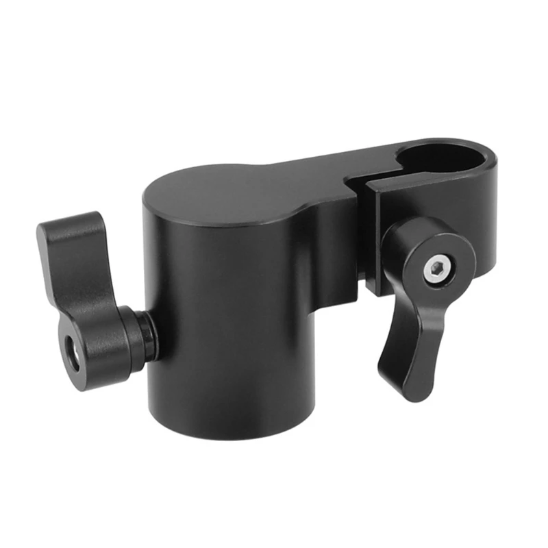 U55B Video Support Mount with 16mm Stand Receiver and 15mm Rod Clamp, Integrated Metal Body for Studio Light Stand Connection