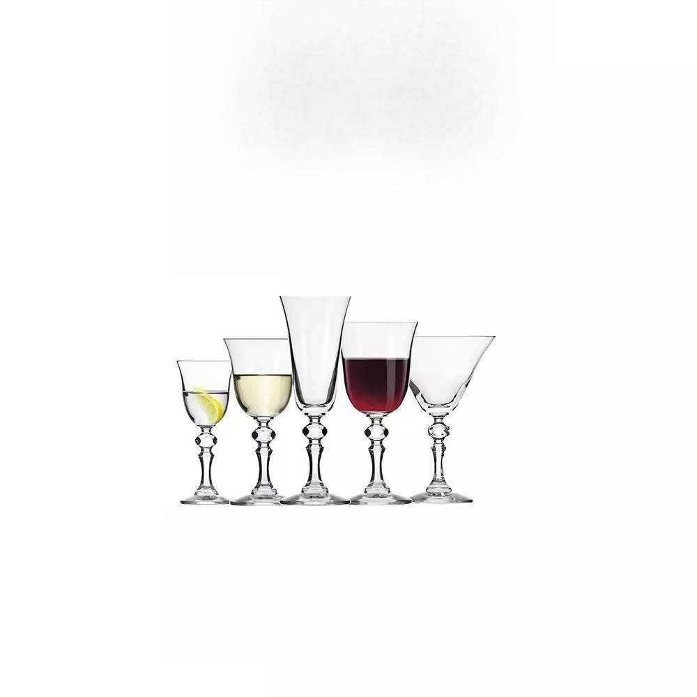 

Vintage crystal glass goblets, wine glasses, cocktail glasses