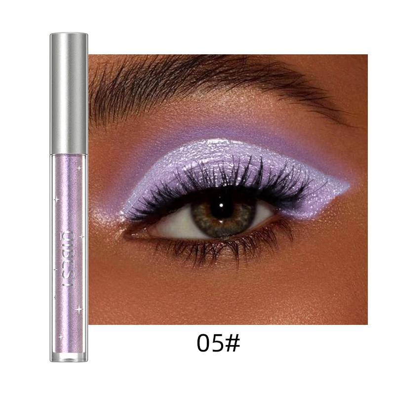 QIBEST Liquid Eyeshadow Metallic Diamond Shiny Eye Liner Giltter Eyeshadow Pearlescent Lasting Shimmer Brighten Eyes Cosmetics