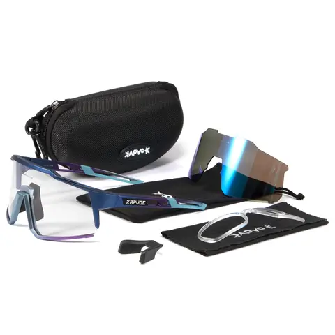 Photochromic Men Women 2025 사이클링 안경 2 렌즈 스포츠 MTB 자전거 고글 레이싱 도로 자전거 안경 낚시 러닝 선글라스