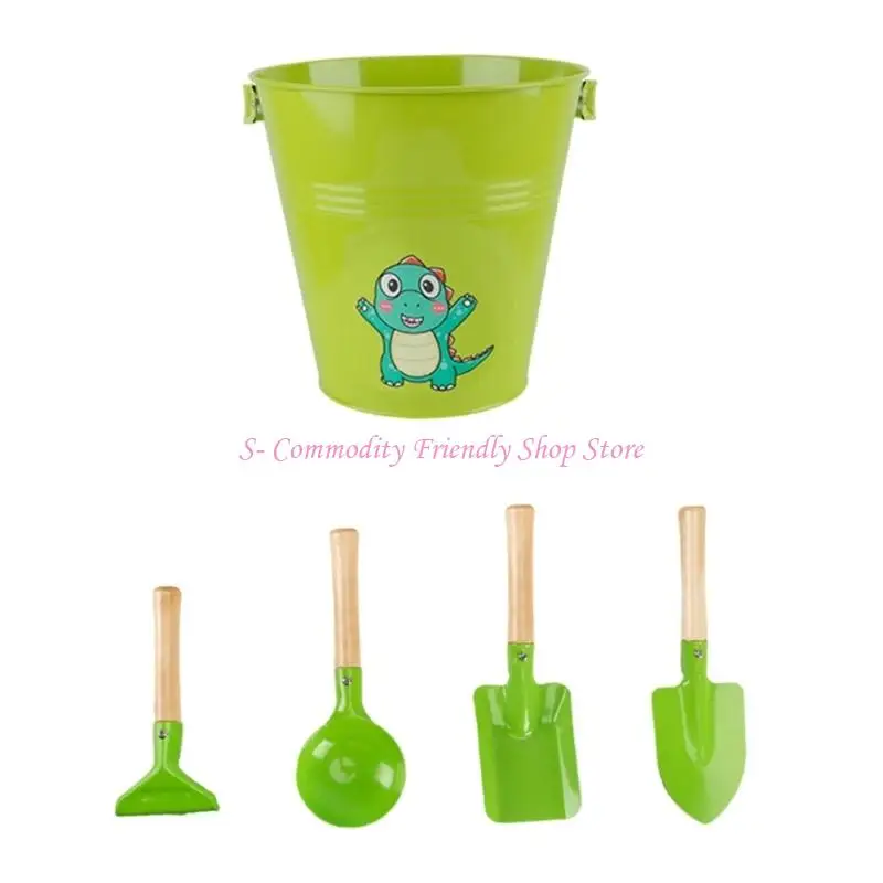 85AE Beach Sand Bucket Toy for Kids Sand Snow Shovel Planting Tool Sandcastles Toy Rake Shovel Funny Garden Playset Child Gift