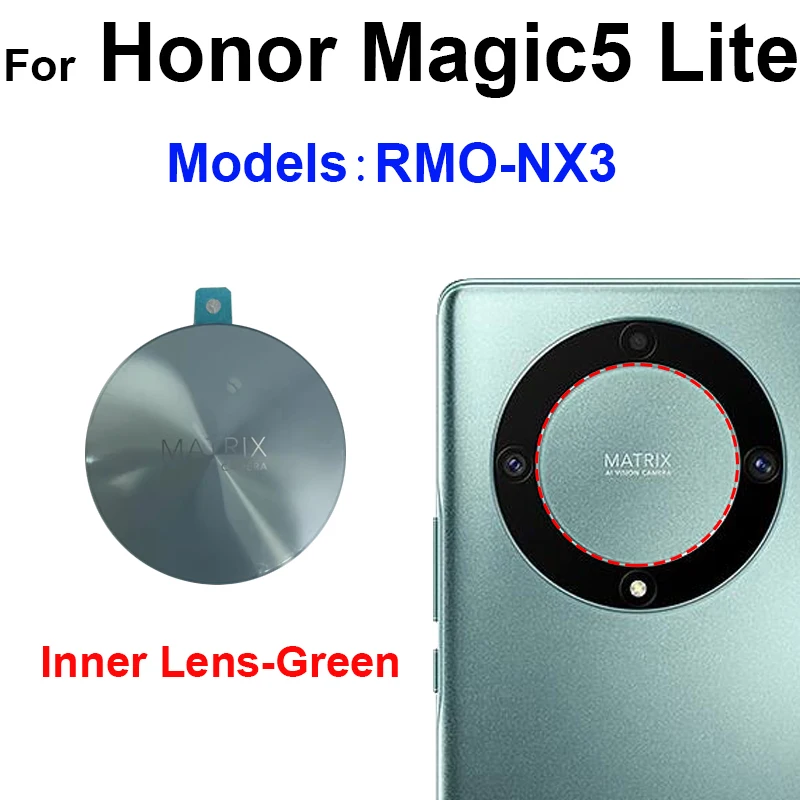 Rear Camera Lens Glass with Adhesive Sticker For Honor Magic5 Lite Magic 5 Lite Back Camera Glass innner Lens Replacement Parts