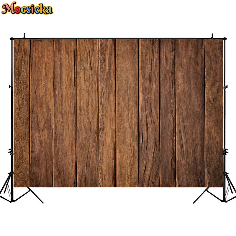 Rustic Wood Board Backdrops Photography Props Texture Brown Wooden Floor Newborn Baby Shower Background Photo Studio Photocall