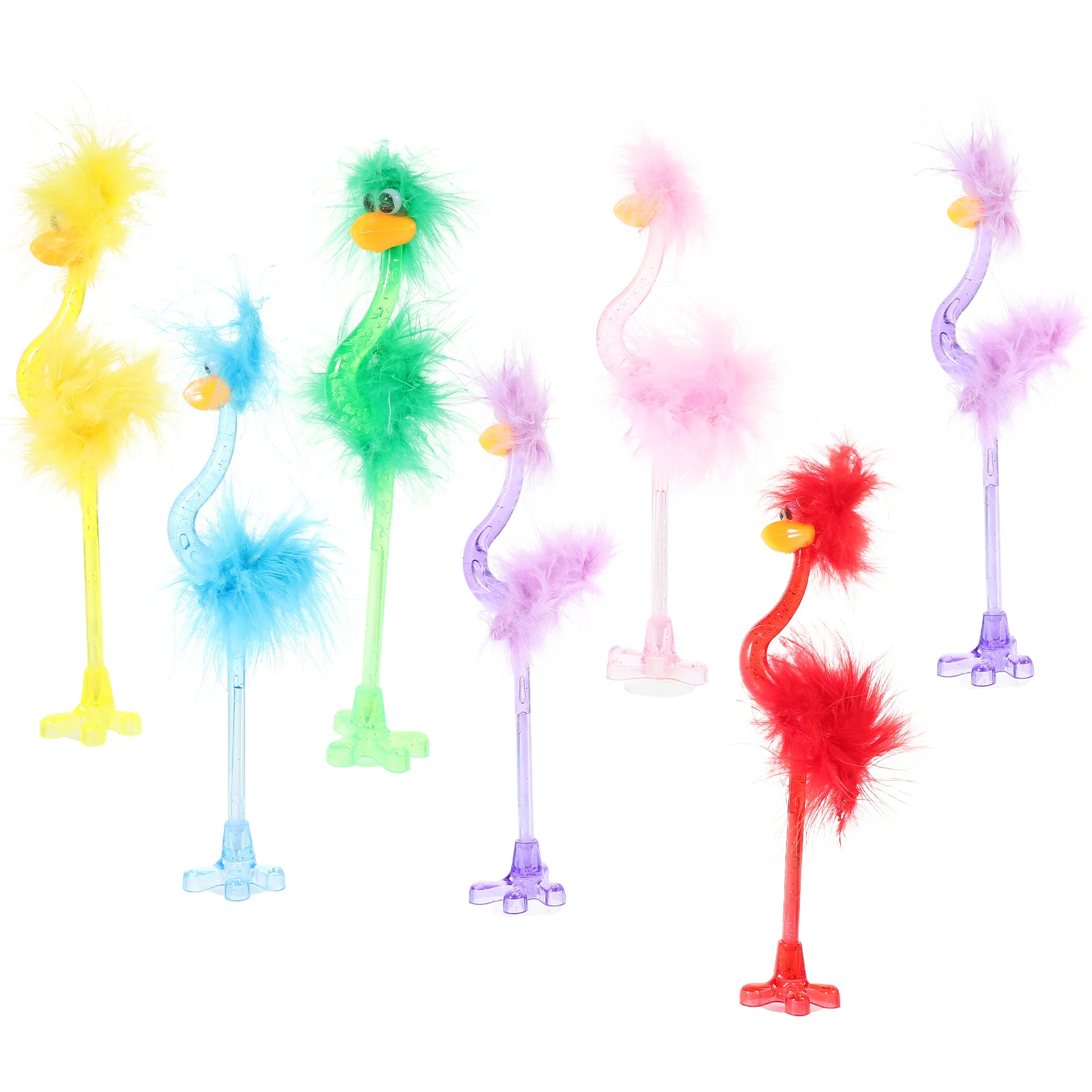 

12 Pcs Ballpoint Pen Writing Supplies Crown Korean Version Ostrich Cartoon Pens