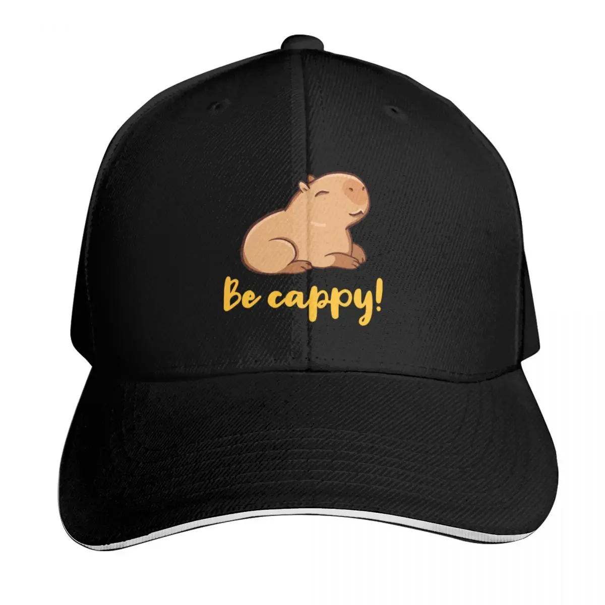 Cute Capybara, be cappy! Like a capybara, capy Baseball Cap Men Women Casual Summer Sport Sun Cap