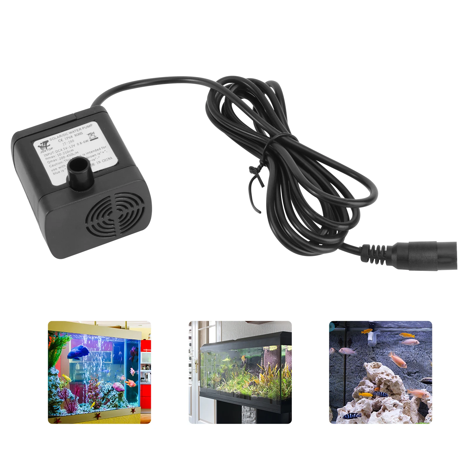 

Dc Water Pump 12V Solar Submersible Adjustable Flow Low Noise For Aquarium Pond Fountain Spout Garden Hydroponic