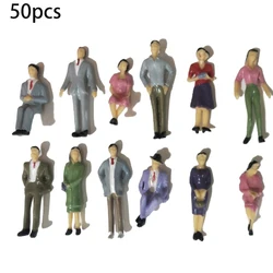 50Pc 1:32 Plastikowe modele w skali Ludzie siedzące stojące figurki Miniaturowa figurka Zabawka Figurki Kolekcja modeli Zabawka Dekoracja ogrodu