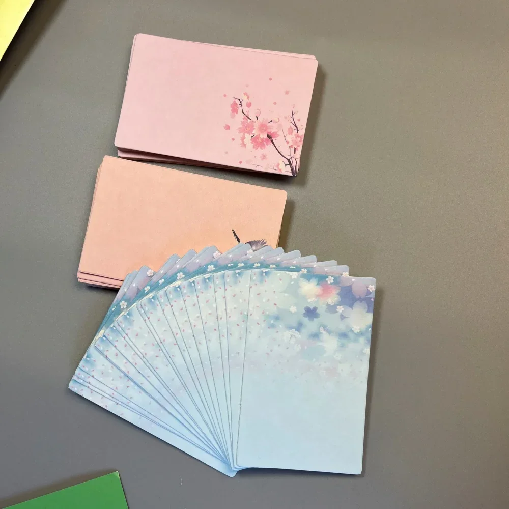 20Pcs Thick Blank Card For Book Business Cards For Message And Book Name Blank Cards For Chinese Style Study Card Message Cards