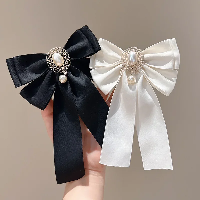 New Bow Tie Professional Attire with Ribbon Bow Tie Hair Clip Small Fresh and Versatile Shirt Collar Flower Accessories