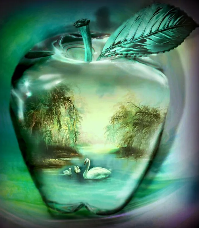 

JMINE Div 5D Apple Glass Лебедь Река Дерево Полная алмазная живопись наборы крестиков художественный минималистский 3D краска по бриллиантами