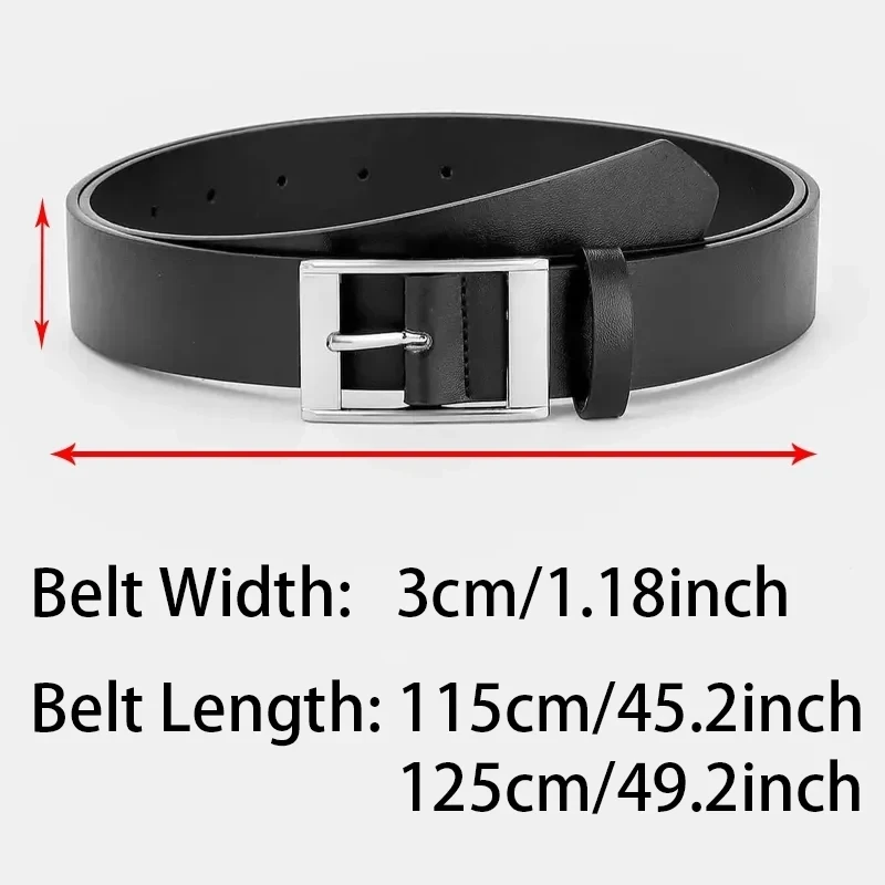 New Luxury Belt for Men PU Leather Belt Metal Pin Buckle High Quality Famous Brand Designer Waist Strap Belts for Jeans Men Belt