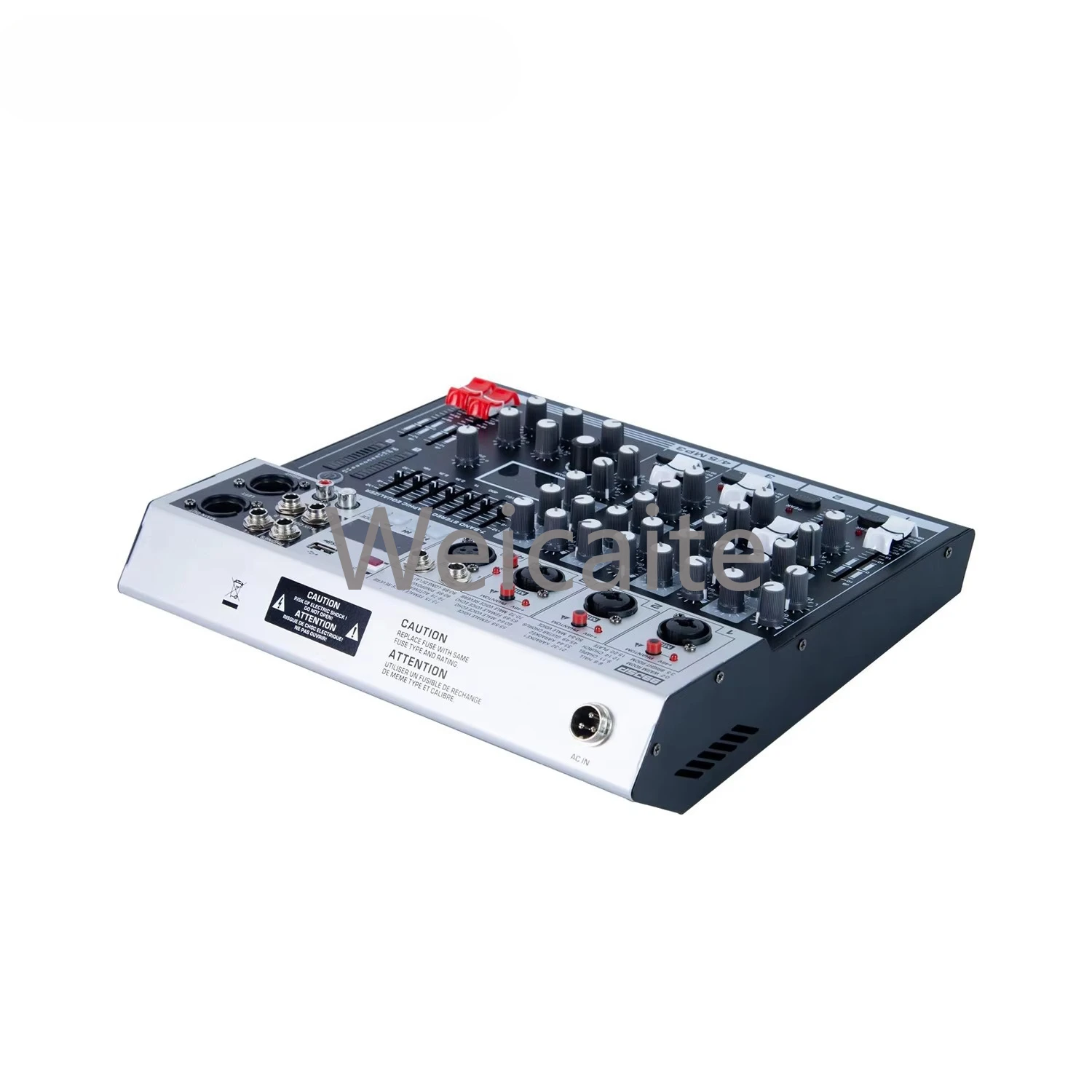 GAX-KS50 Recorder 99dsp Effect 5 Channel Mixer Metal Digital Reverb MP3 BT Recording Console Mixer