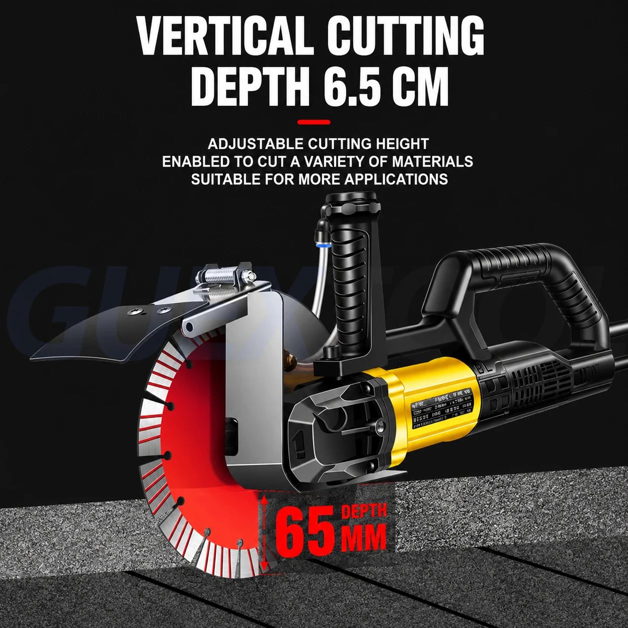 Brushless Wall Chaser Machine High Power Concrete Cutting Grooving Tool For Electrician Water Pipe Installation view 3