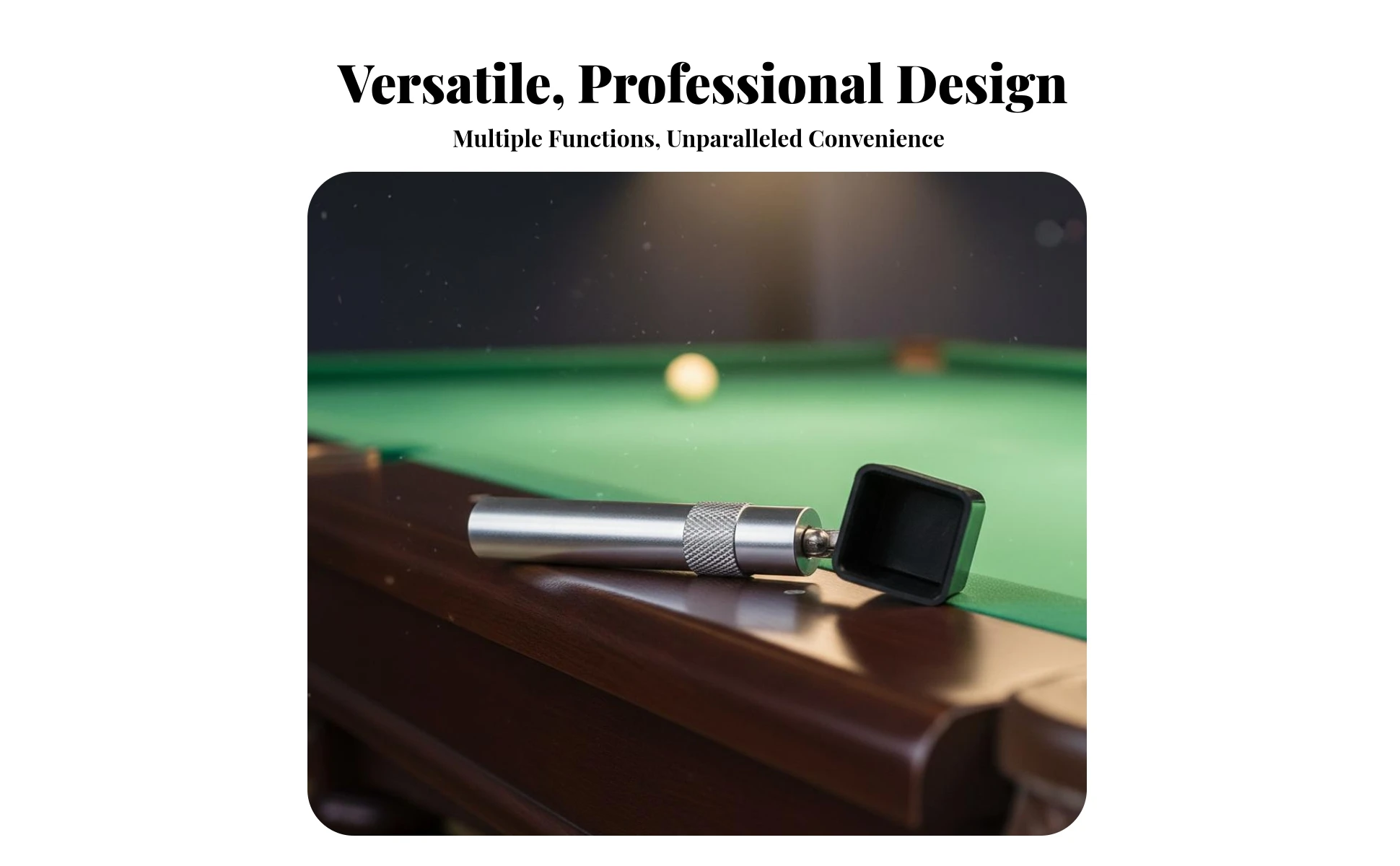 Billiard Cue Tip Scuffer Aerator with Chalk Holder 3-in-1 Multifunctional Repair Tool for Pool Stick Maintenance