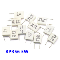 10pcs BPR56 5W Non - inductive Ceramic Cement Resistors: 0.001 - 0.5Ω (0.1R, 0.15R...), Ideal for Precise Circuits