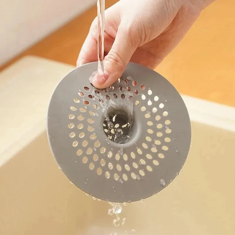 Anti-clog Silicone Drain Mat, Hair Filter Sticker for Kitchen Bathroom, Anti-cockroach Drain Cover view 5