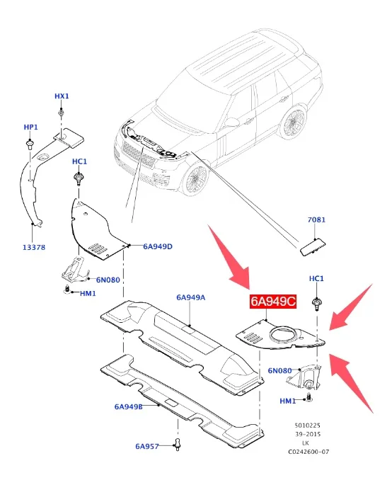 LR040700 LR100546 Front Bumper Left Side Cover For LAND ROVER RANGE ROVER L405 view 5