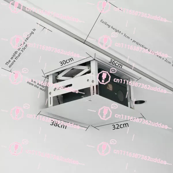 Side Motor Projector Ultra-thin Hidden Electric Lift Hanger Projector Embedded Hidden Electric Rack