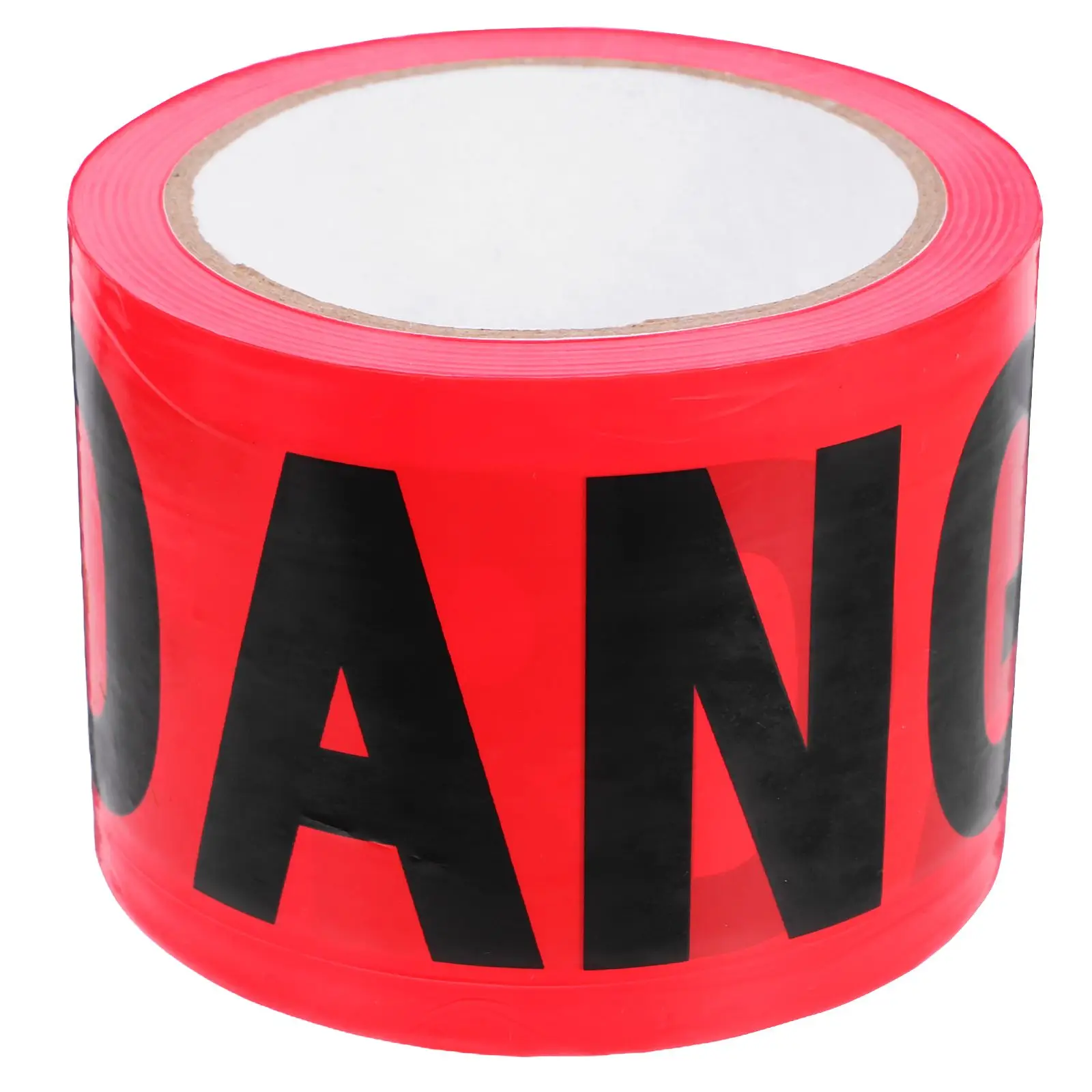 75mm Danger Isolation Tape Red Black 100m Roll High Visibility PE Stretch Resistant Weatherproof Halloween Caution Decor