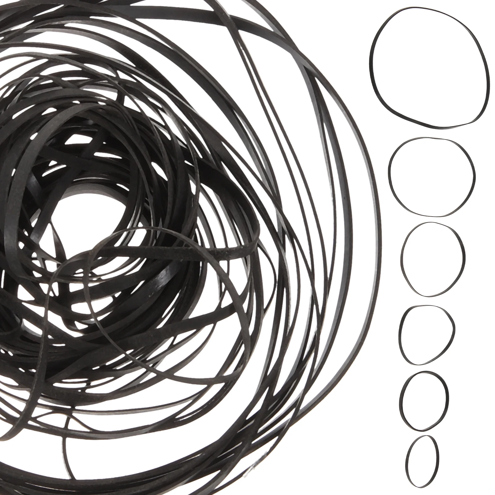 50 stks Cassette Machine Riem voor Recorders DVD Drive Video Player Rubber Geluidsarme Vervanging Riemen Recorder Reparatie