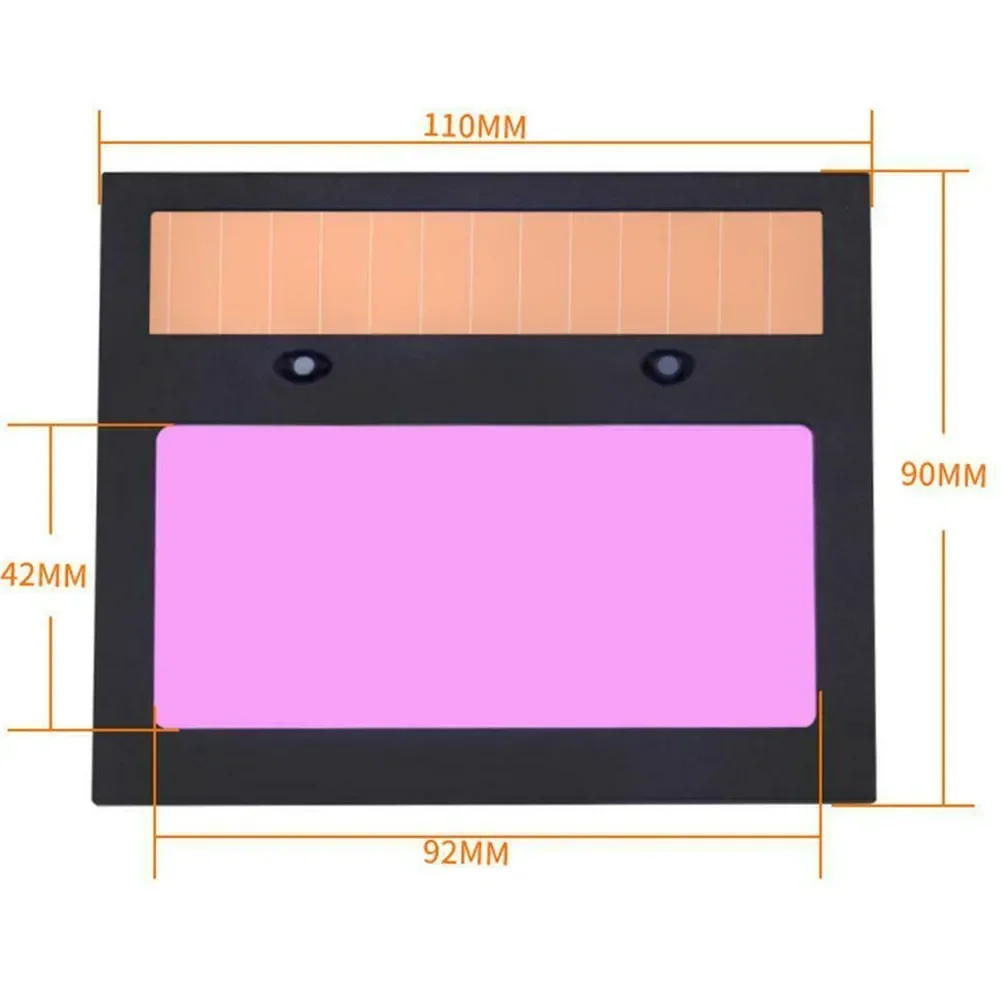 Imagem -05 - Tela Lcd de 110x90 mm Painel Solar Escurecimento Automático Lente de Filtro de Sombreamento Capa Protetora Máscara de Soldagem Capacete de Solda