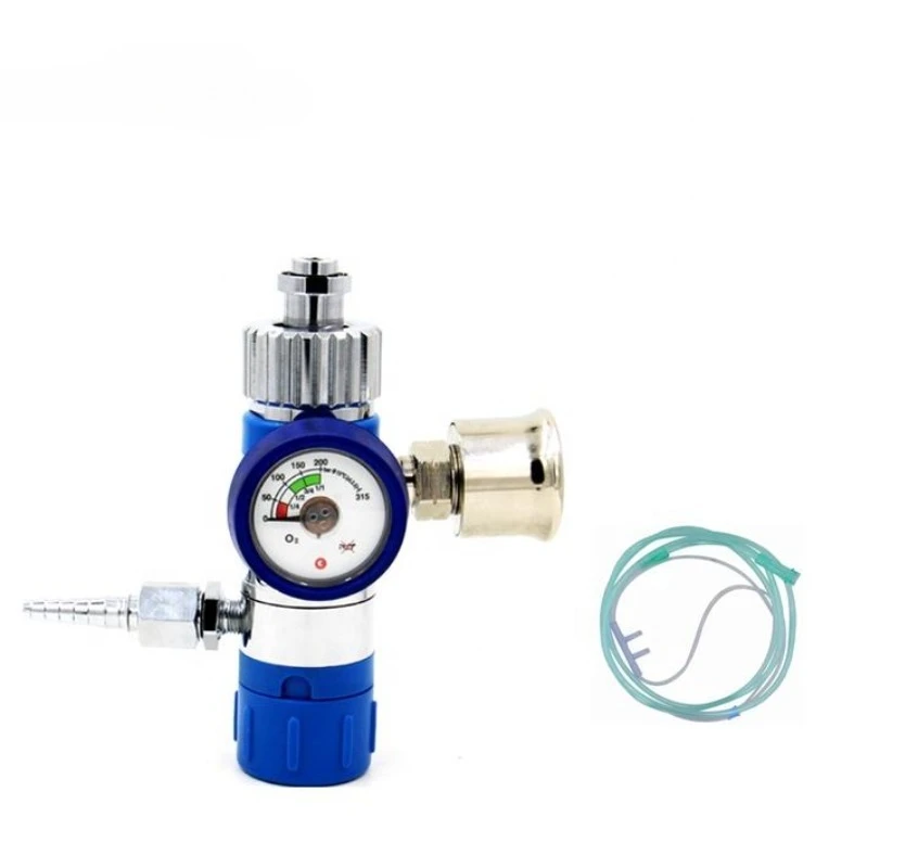

Full Brass Flow Meter Medical Cylinder Oxygen Cylinder Regulator with Quick Outlet Pressure G5/8 Reducer MEDICAL Type