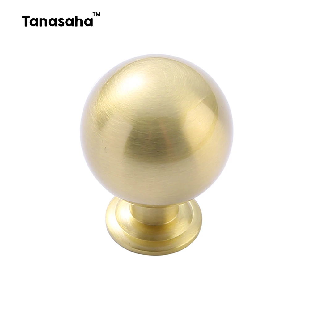 

Ручки для выдвижных ящиков, мебельная латунная ручка, ящик из чистой меди, золото, шаровая ручка с одним отверстием, скандинавский светильник, дверные ручки для шкафа