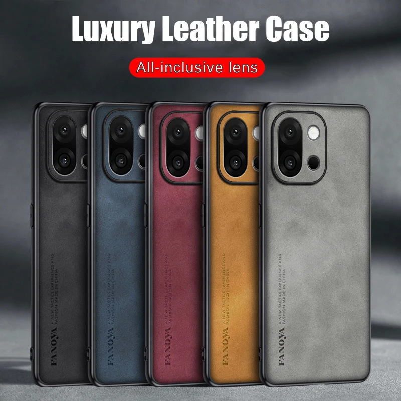 Fall für OnePlus 15 Schützen Objektiv Lammfell Leder Shell Coque 1 + 13T 13 Abdeckung TPU Weiche Stoßstange stoßfest Funda