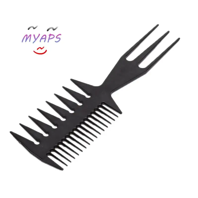 Professional Fish Bone Shape Hair Brush Double Side Tooth Combs Man Hair Styling Tool Barber Hair Dyeing Cutting Coloring Brush