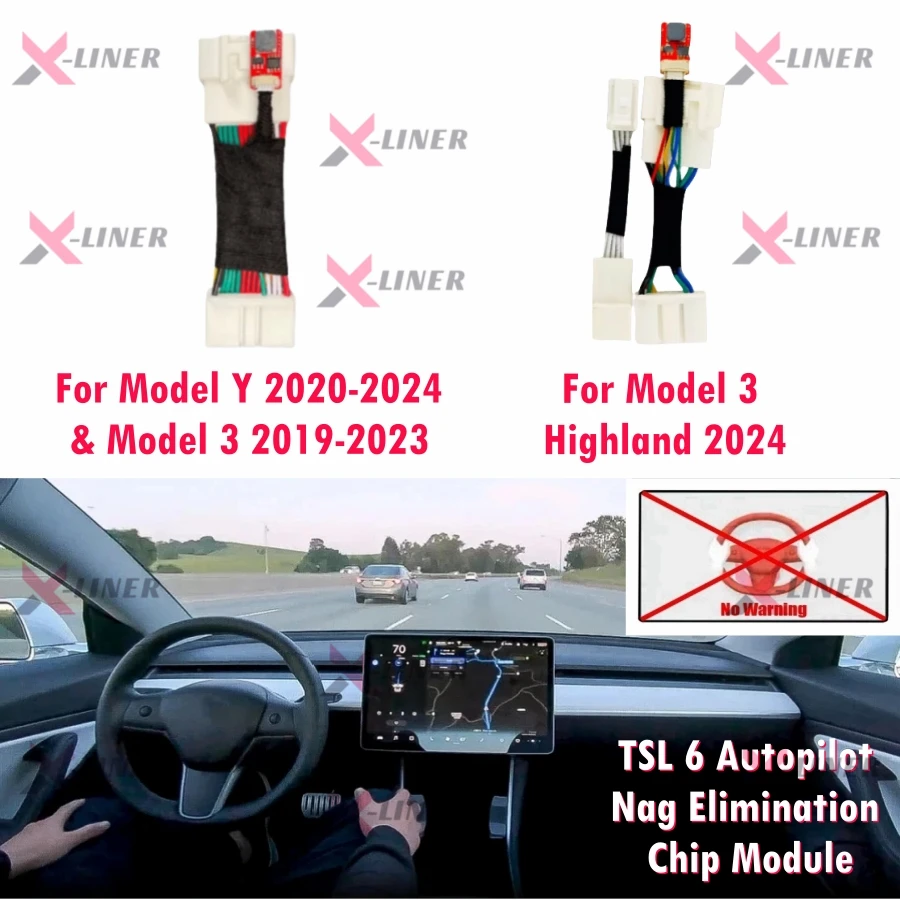 TSL 6 Autopilot Nag Elimination Chip Module For  Model 3 Highland  Model Y 3 2020-2024 Multifunction TSL6 AP EAP FSD Control