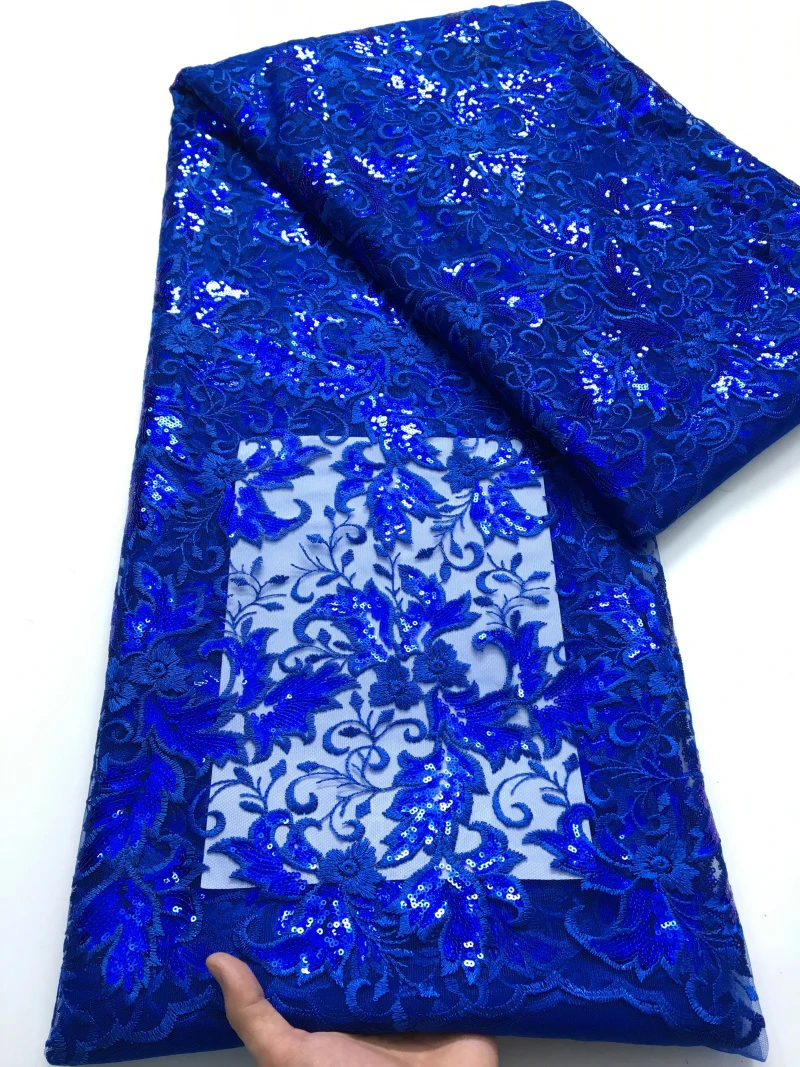 

Kalume Африканская кружевная ткань 5 ярдов Нигерийский французский тюль Чистая кружевная ткань с блестками 2025 для шитья платья своими руками Свадебная вечеринка F4228