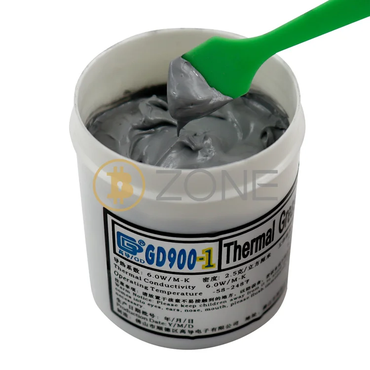 Graxa térmica prata colar gesso, dissipador de calor compostos, peso líquido 150g pode, cinza para mineração MachineRadiator CN150, GD900-1