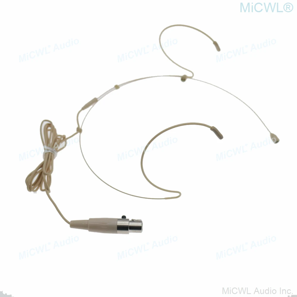 เปลี่ยน Original Beige ชุดหูฟัง Cardioid Lavalier Tie คลิปไมโครโฟนสำหรับ Shure TA4F Mini XLR ไร้สายระบบ