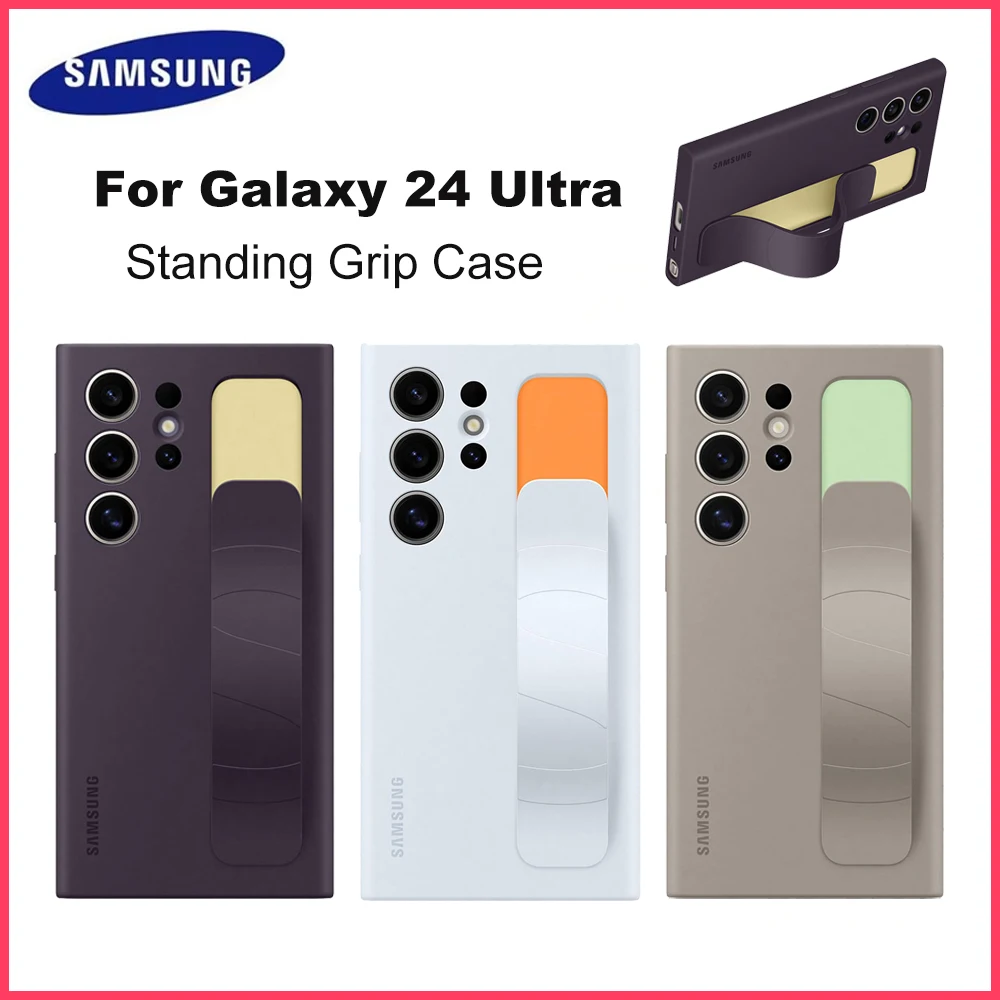 

Оригинальный чехол SAMSUNG Galaxy 24, ультра-стойкий чехол для Galaxy S24Ultra, оригинальный чехол с подставкой