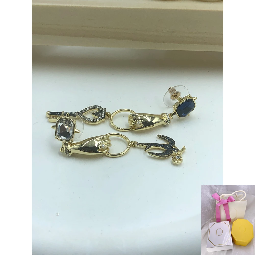 

New Fashion Plated Gold Creative Design Earrings Swallow Divination Romantic Jewelry Festival Gift