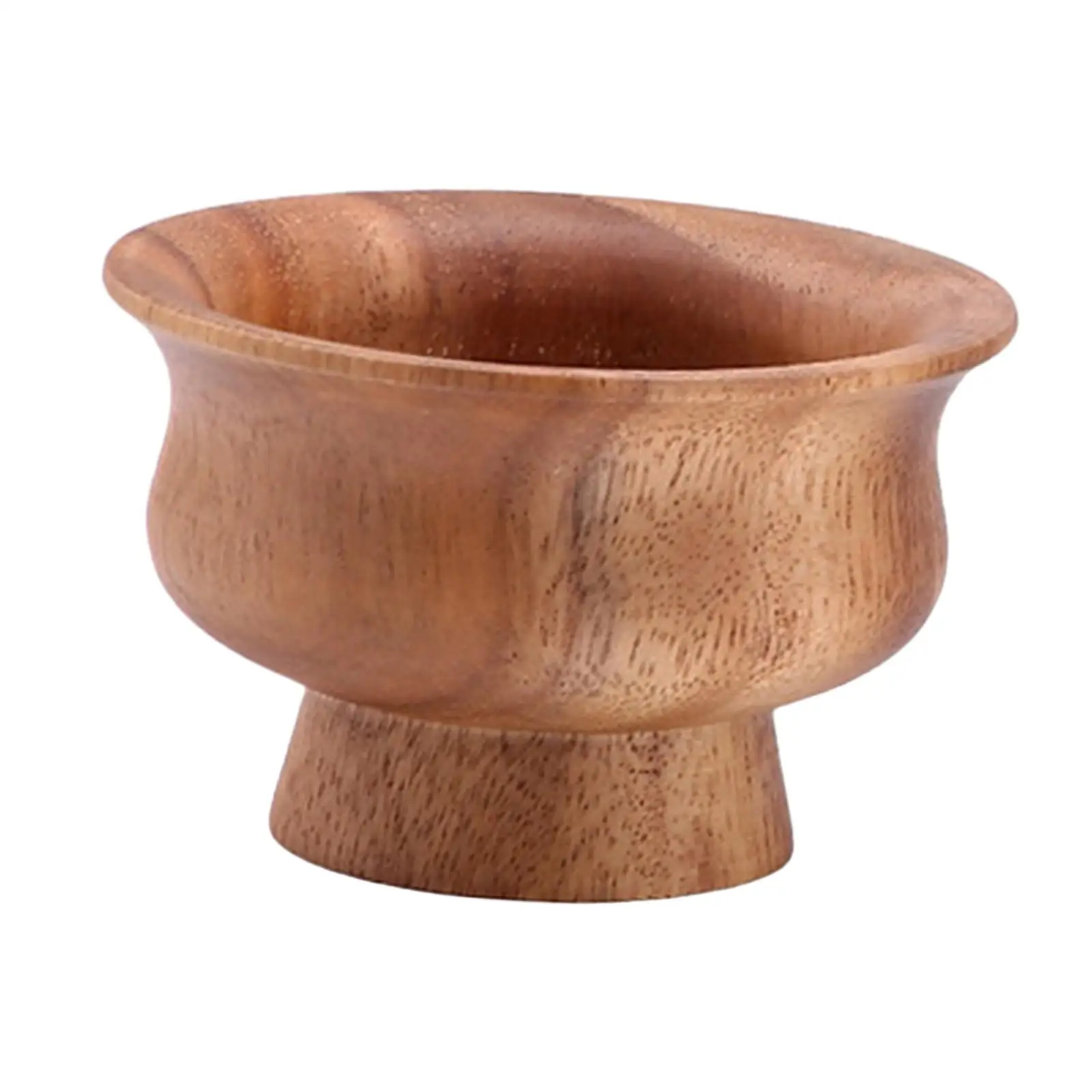 Potpourri Bowl Wooden Footed Bowl Multifunctional Delicate Texture Fruit Bowl Wood Punch Bowl for Living Room Home Decorative