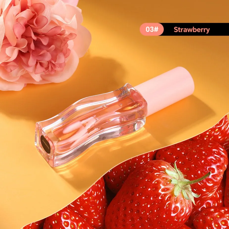 รูปแบบคลื่นมังสวิรัติ Lip Oil Hydrating Nourishing กันน้ํา Long-Lasting Lip Tint ขายส่งแต่งหน้า Lipgloss Clear Moisturizing