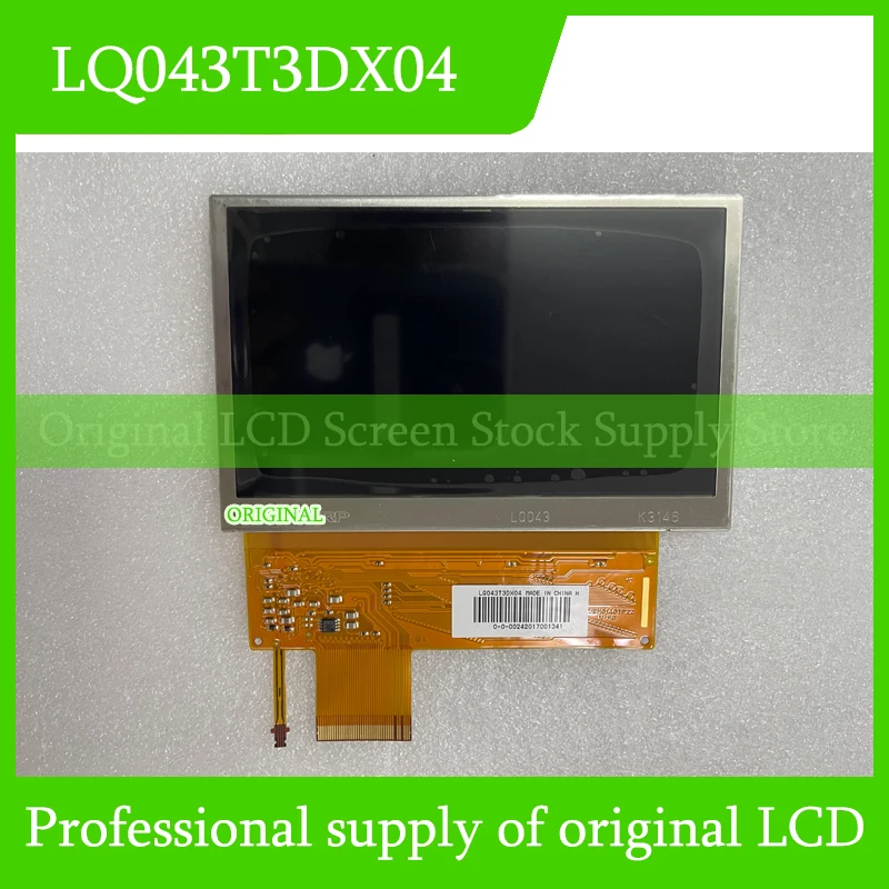 Tela de exposição do LCD para afiado, brandnew, 100% testado, original, LQ043T3DX04, 4,3 dentro