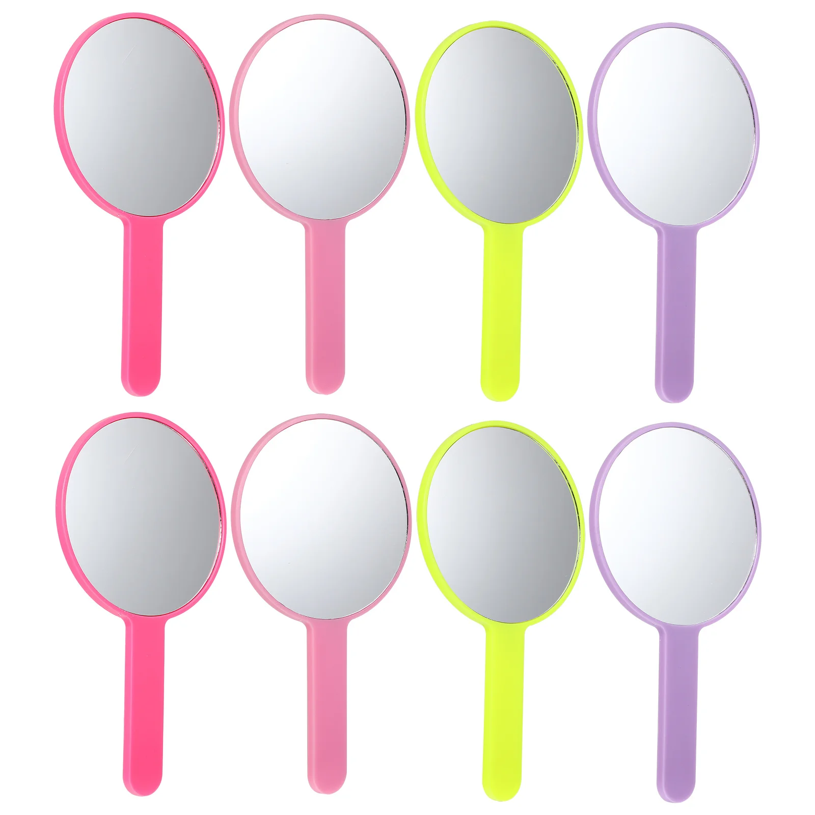 8개 소형 메이크업 거울 휴대용 핸드헬드 여행용 거울 단면 고화질 반사면 이동 중에 사용하기에 이상적