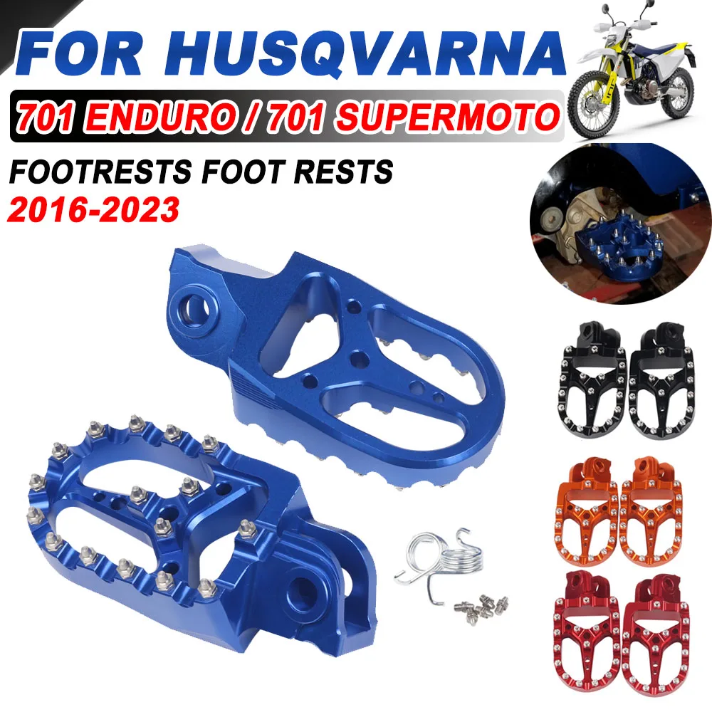 

2023 For Husqvarna 701 Enduro 701 Supermoto Super 2016-2022 Motorcycle Accessories Footrest Footpegs Foot Pegs Rests Foot Pedals