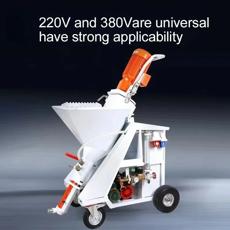 220V Automatic Dry Powder Gypsum Spraying Machine Crack Resistant Mortar Fireproof Coating Self Leveling Machine CE Certified