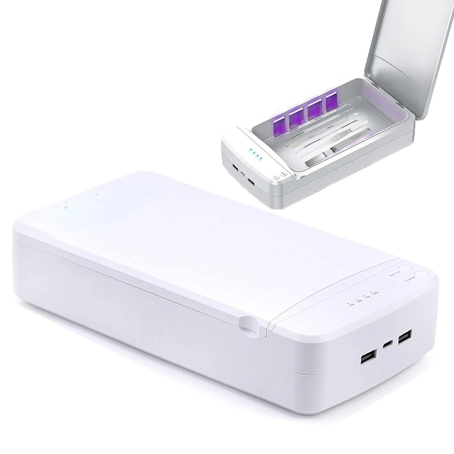 

Эффективный портативный USB-стерилизатор для инструментов для ногтей с синим светом — компактный и удобный стерилизатор для пинцетов, оборудования для татуировки,