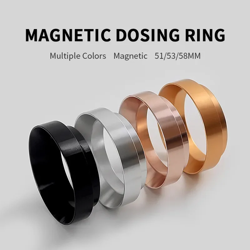 Anillo de dosificación de café magnético para Delonghi Breville portafiltro, barra de café, accesorios de Espresso, herramienta de embudo Barista, 51MM, 53MM, 58MM