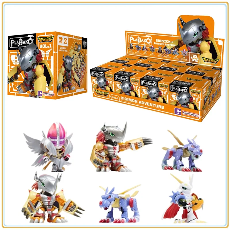 Caja ciega Original BANDAI BANPRESTO PLABAKO Digimon Vol.1, colección de modelos de personajes de Anime, decoración de escritorio, juguetes, regalos