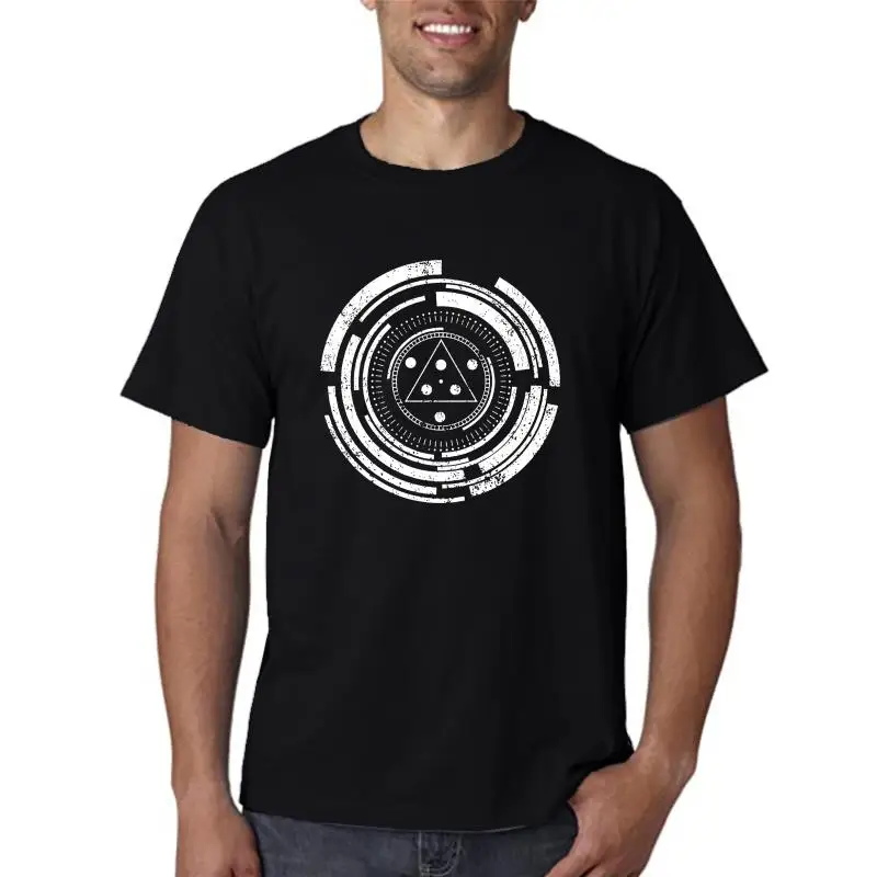 TECHNOLOGY CIRCLE WOMEN T-SHIRT Spiral Mystic Science Labyrinth Esoterik