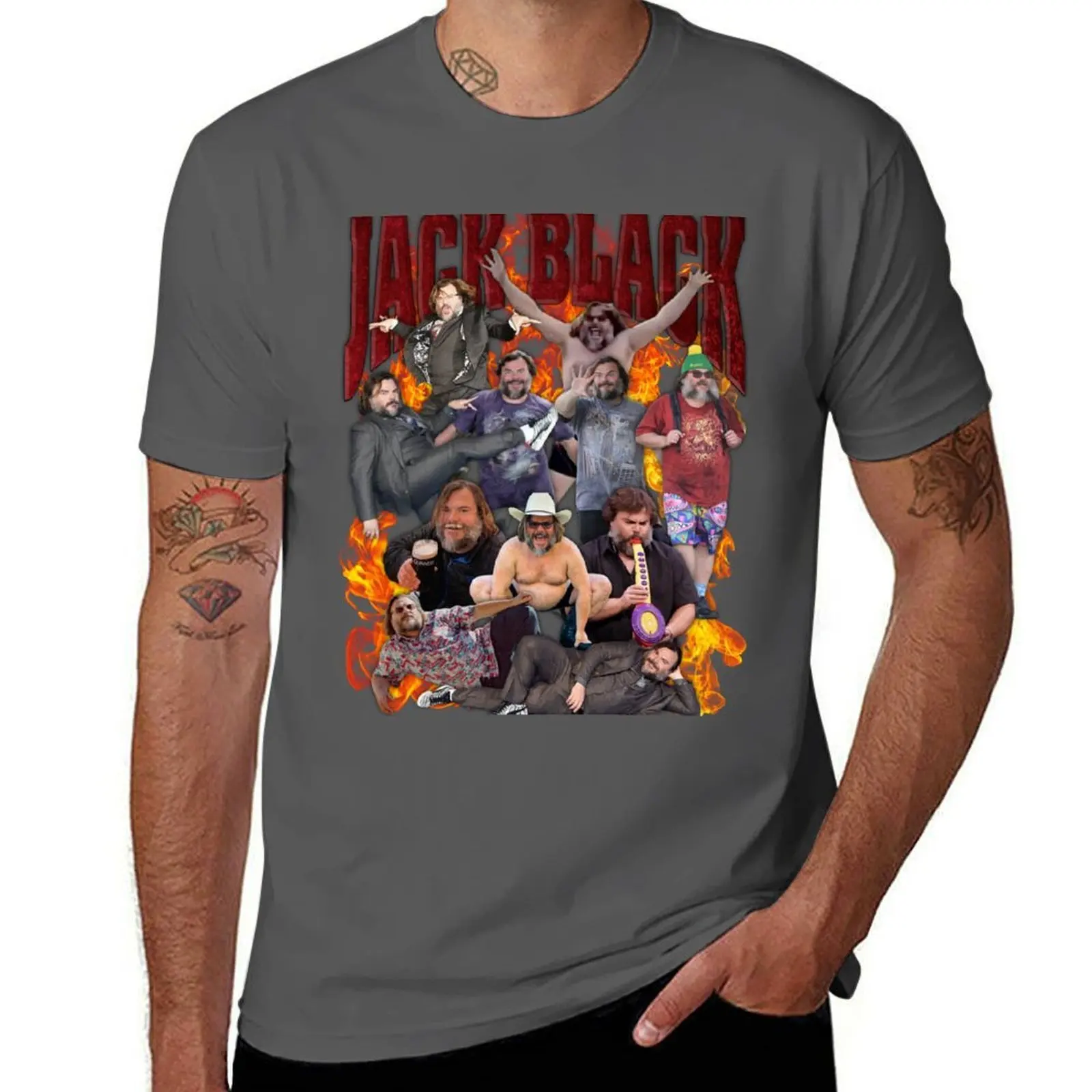 

Jack Black T-Shirt Streetwear Print Tee Shirt