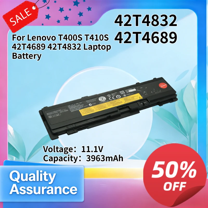 42T4689 42T4832 3963mAh 11.1V High Quality Laptop Battery Compatible with Lenovo T400S T410S